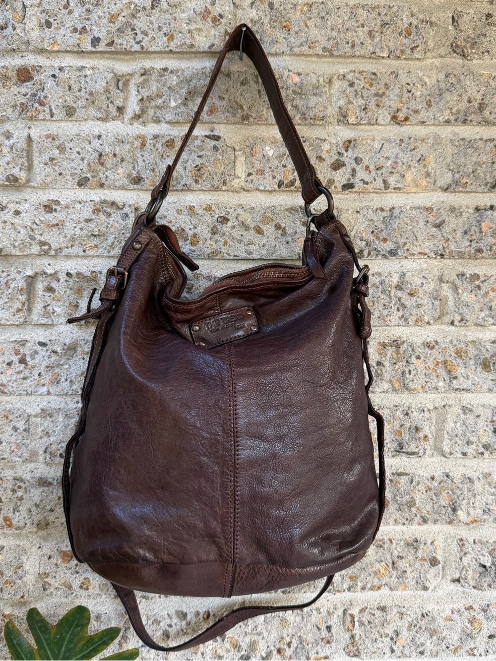 Classic Brown Leather Hobo Bag
